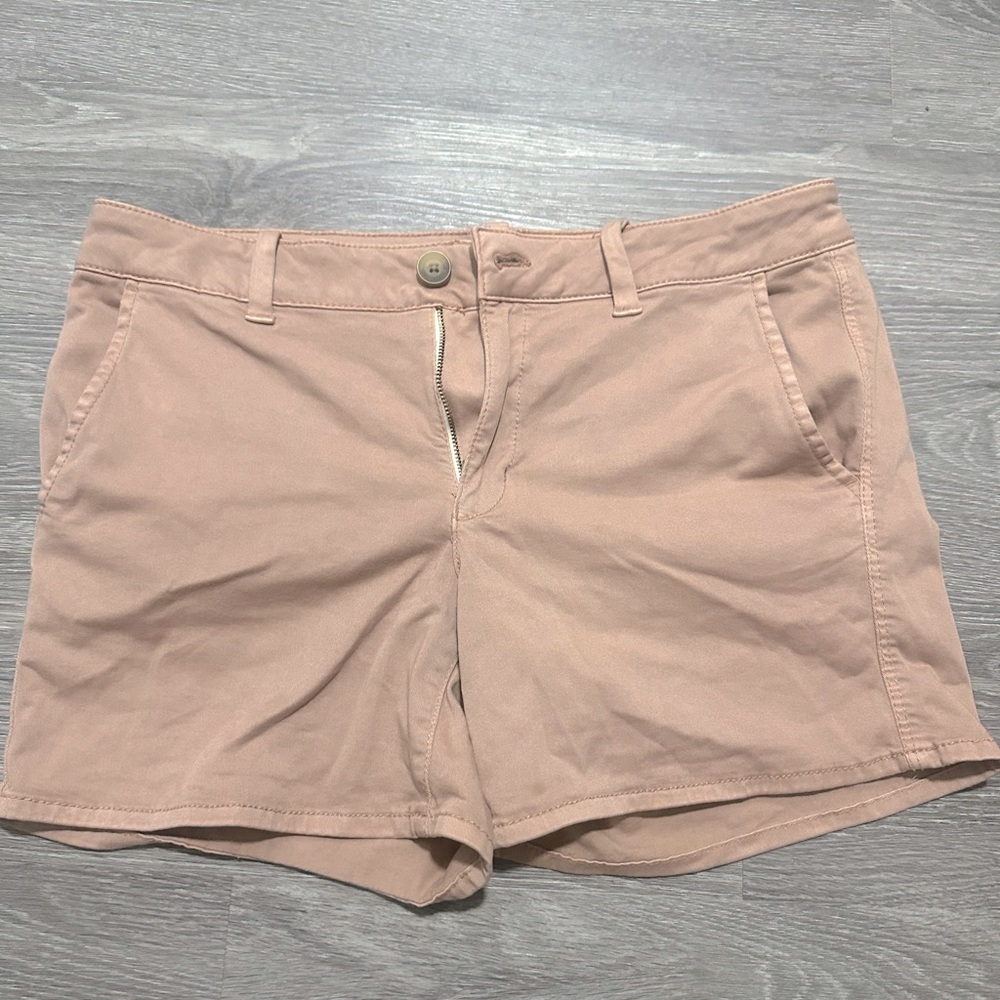 AEO twill midi shorts